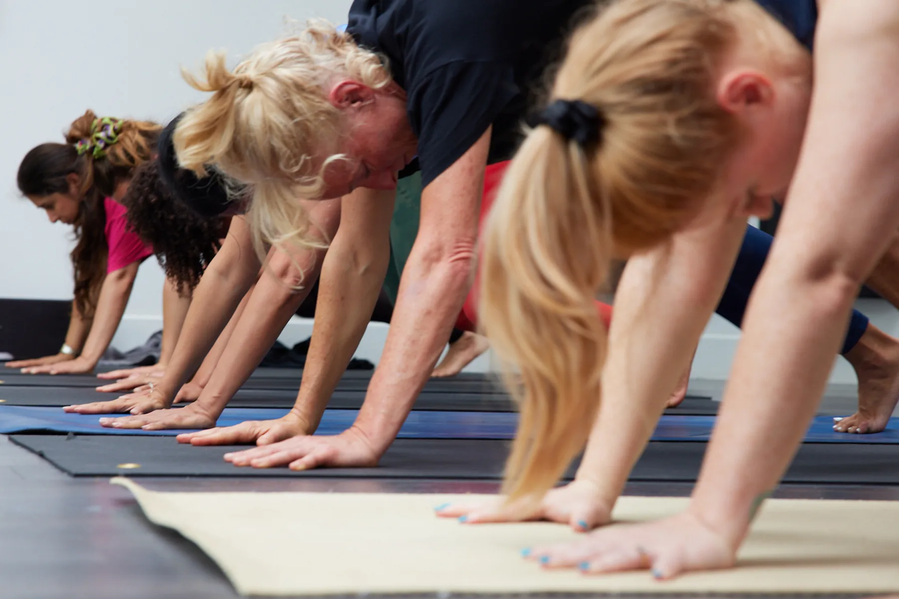 Yoga teacher trainees practising together during the immersion phase