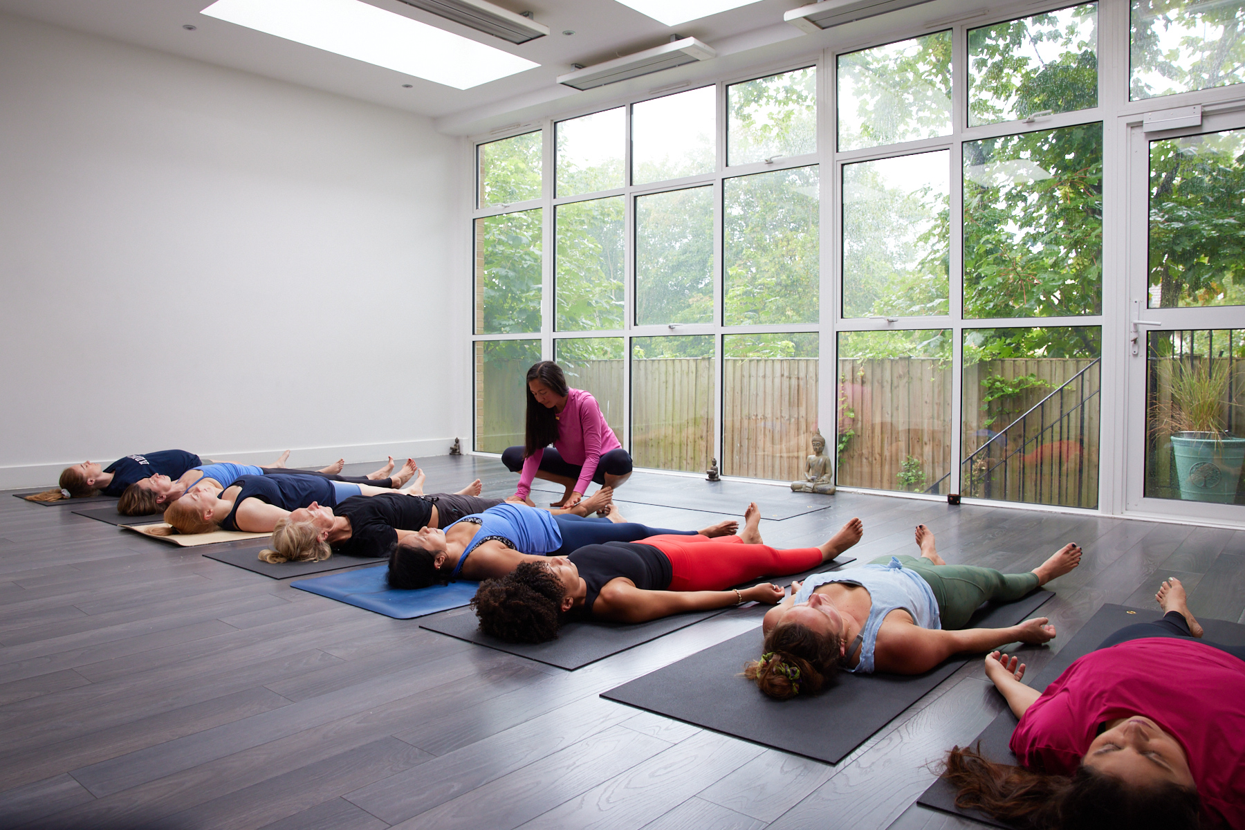 A Phoenix Yoga class in progress