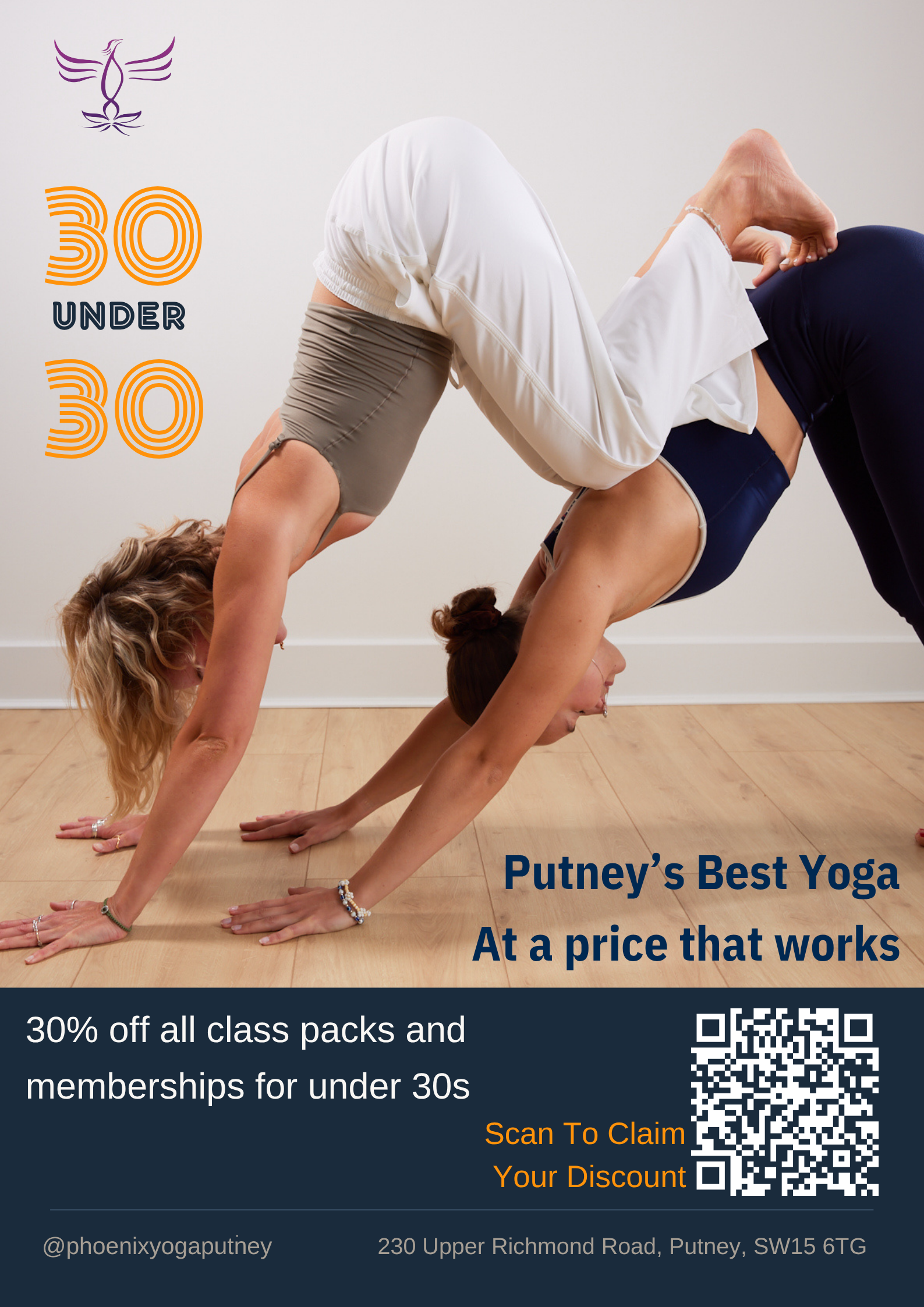 Phoenix Yoga 30 Under 30 offer for under-30s in Putney
